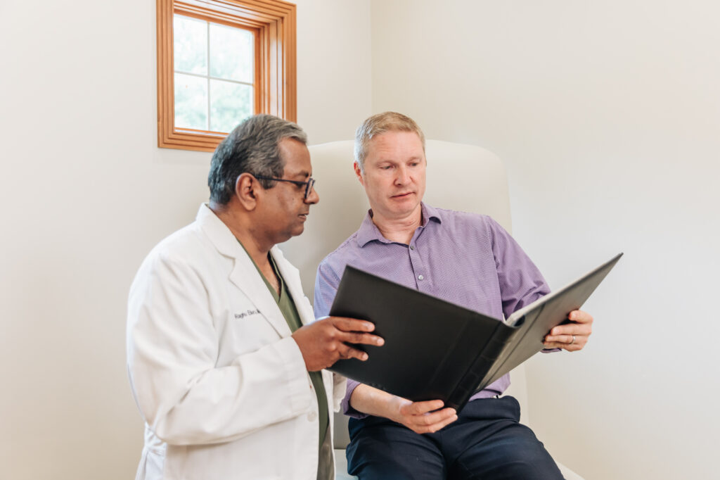 Dr. Elluru performs a consultation for fat transfer to face in Kalamazoo